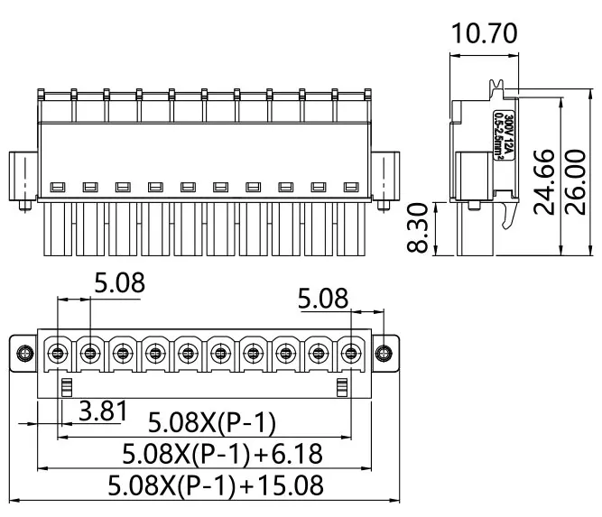插拔式端子台-插头LKPGF-508(图1)