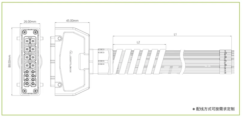 DTU矩形连接器—16芯插头(图1)
