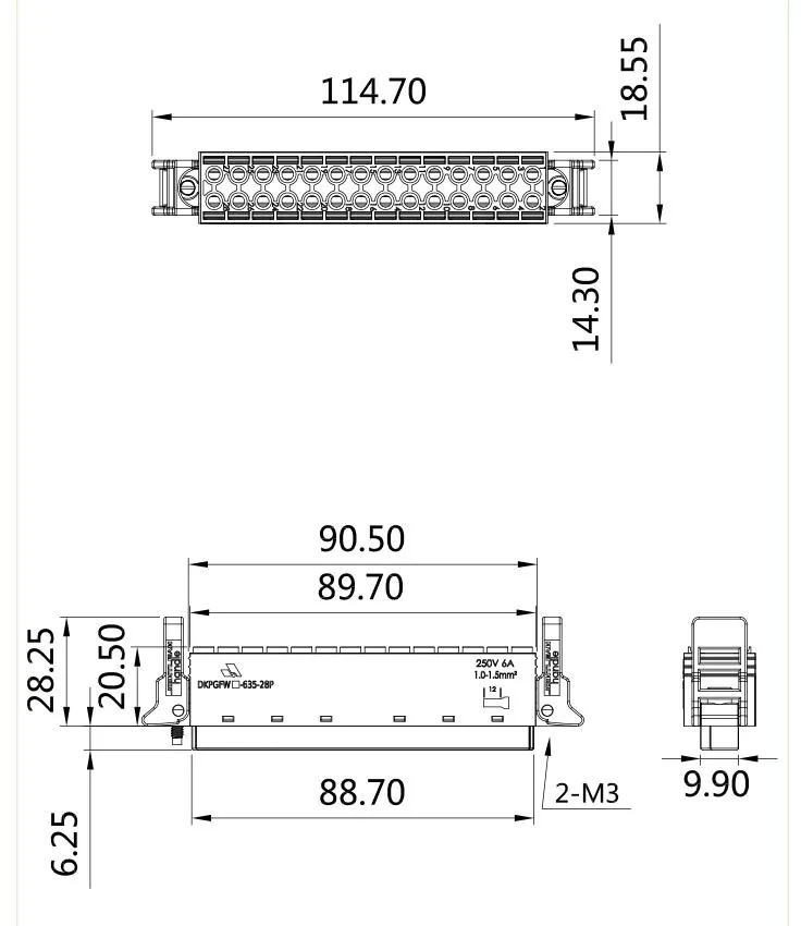插拔式免螺丝接插件DKPGFW/H1-635-28P(图1)
