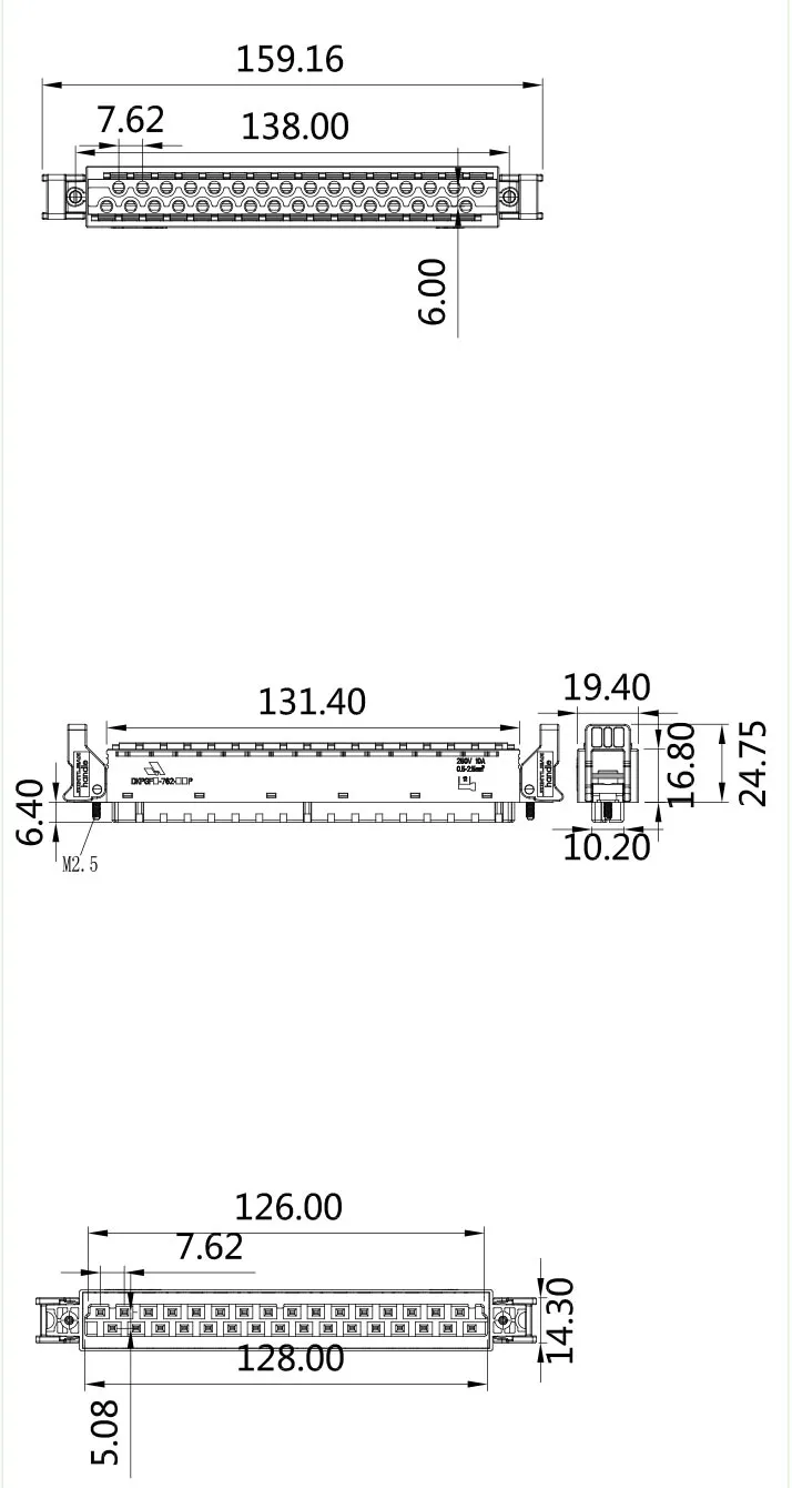 插拔式免螺丝接插件DKPGF/H-762-32P(图1)