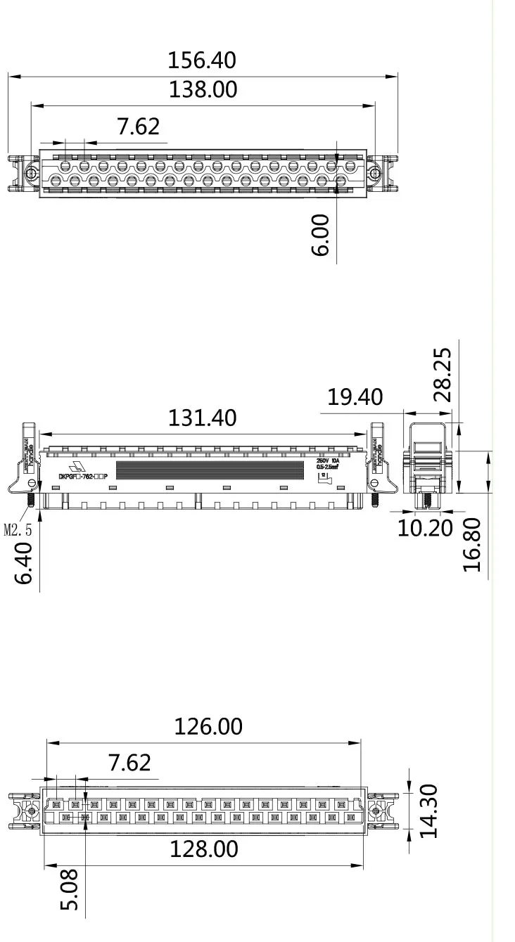 插拔式免螺丝接插件DKPGF/H1-762-32P(图1)
