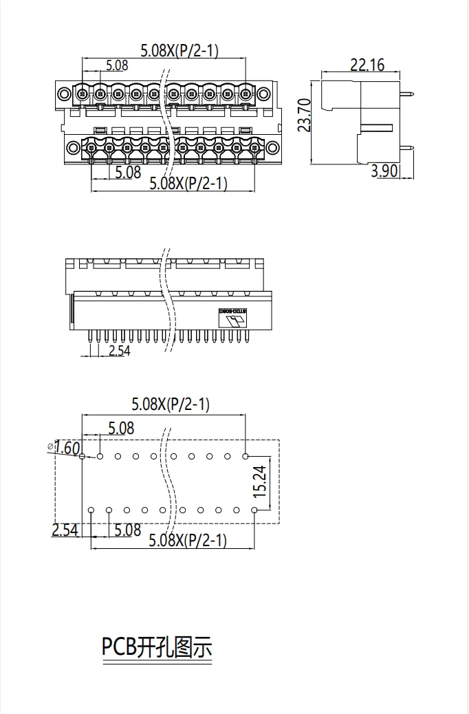 插拔式端子台-插座STDF-508V(图1) 插拔式端子台-插座STDF-508V(图1)
