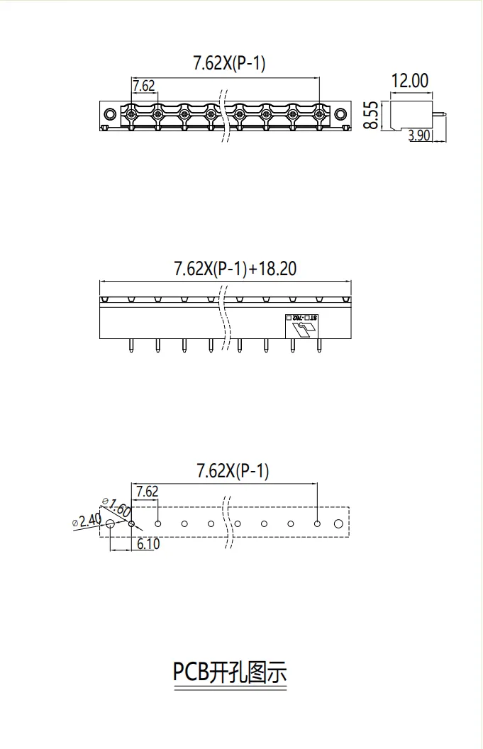 插拔式端子台-插座STF-762V(图1)